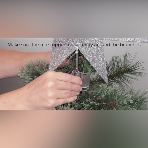 NWT  LED acrylic multicolored snowflake Christmas tree topper plug in dew drop - Picture 8 of 9